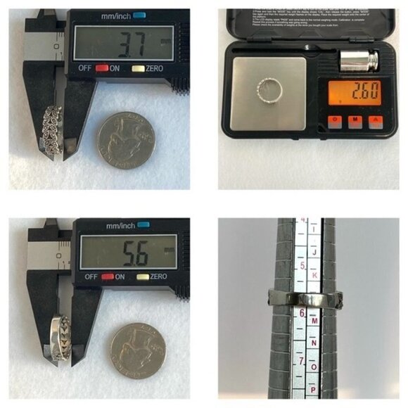 Sterling Silver 925 5mm Floral Leaf Marcasite Openwork Pierced Band Ring Sz 5.75 - Picture 10 of 16